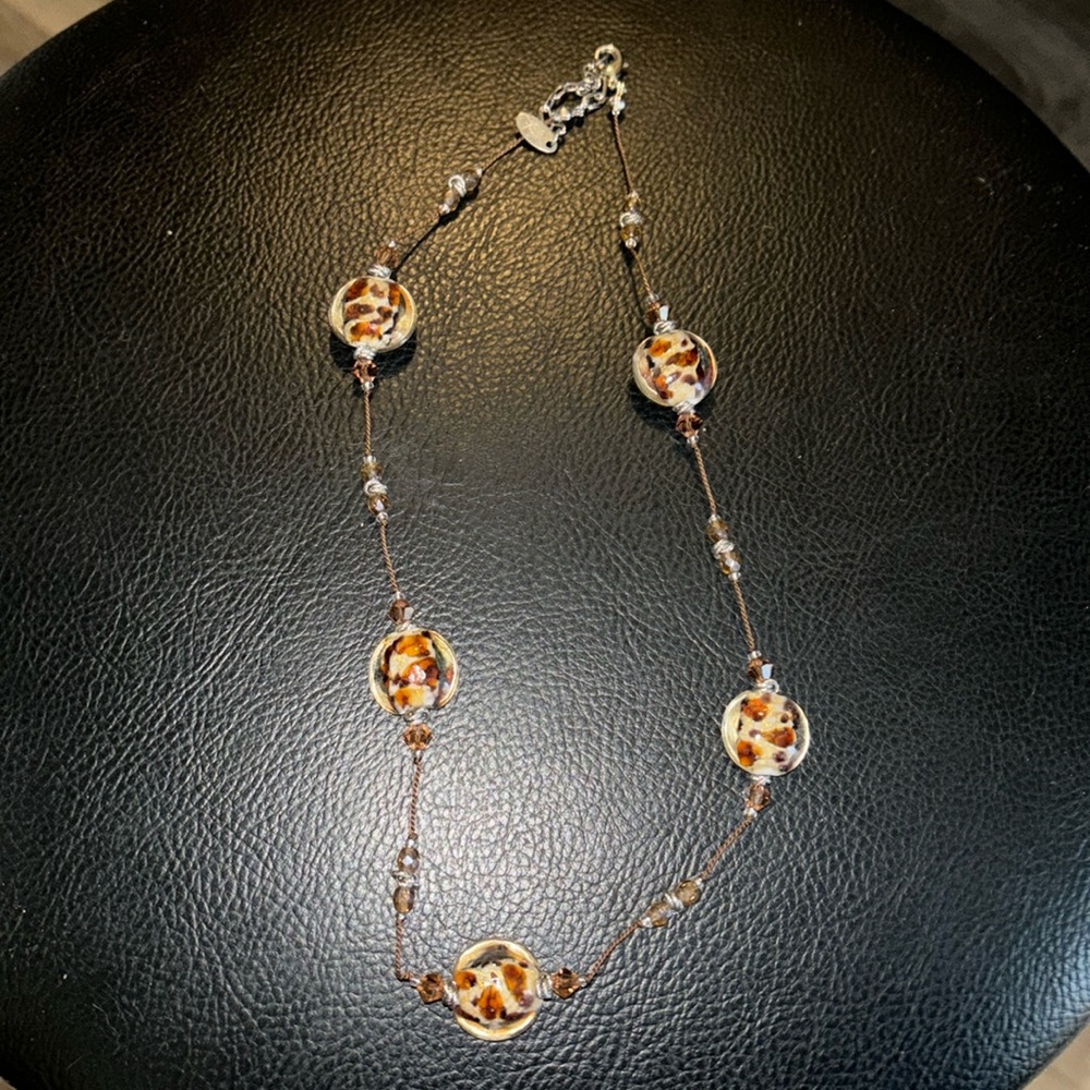 Costume cheetah print necklace
